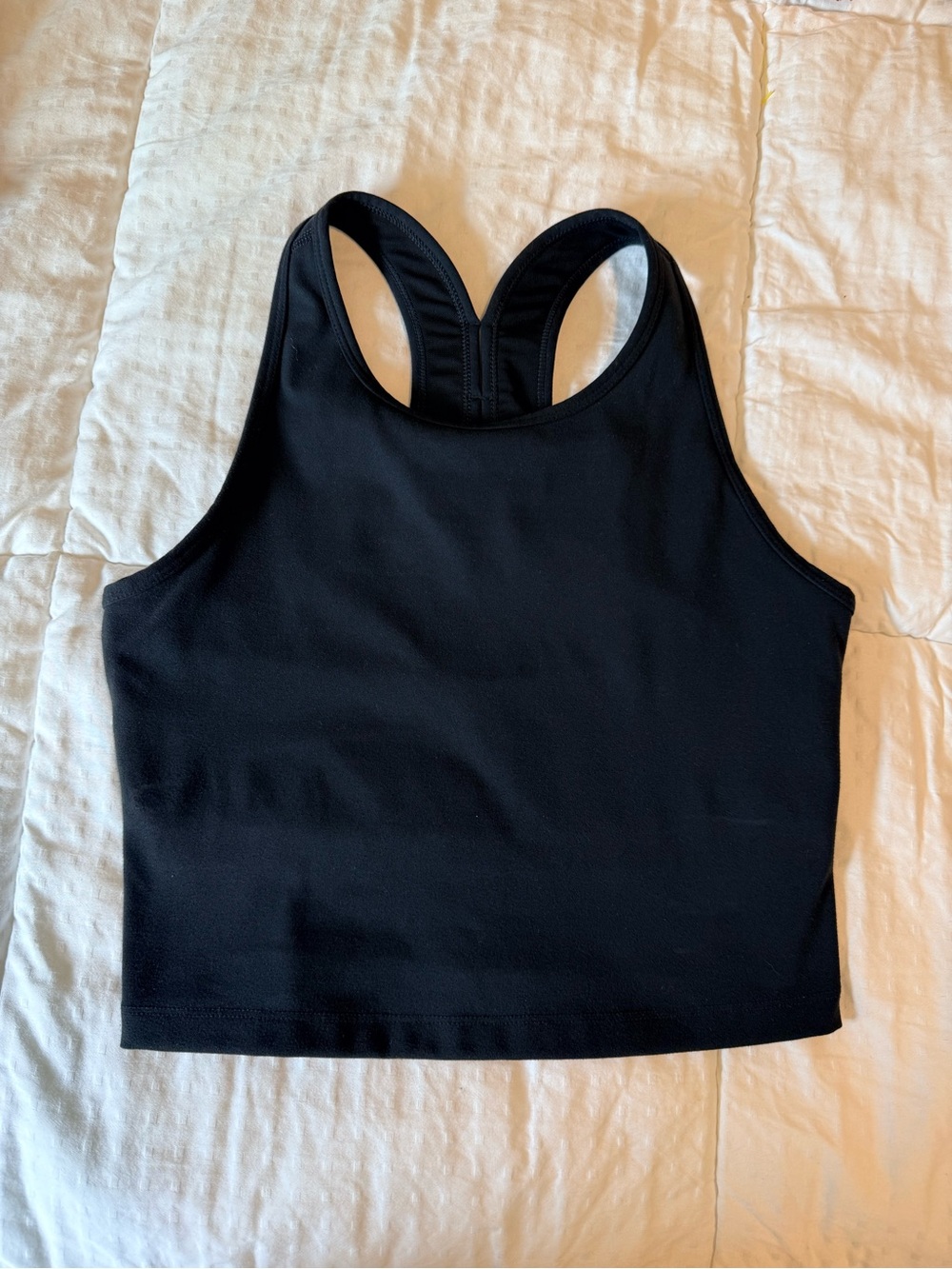 Beyond Yoga Black Racerback Crop Top - M